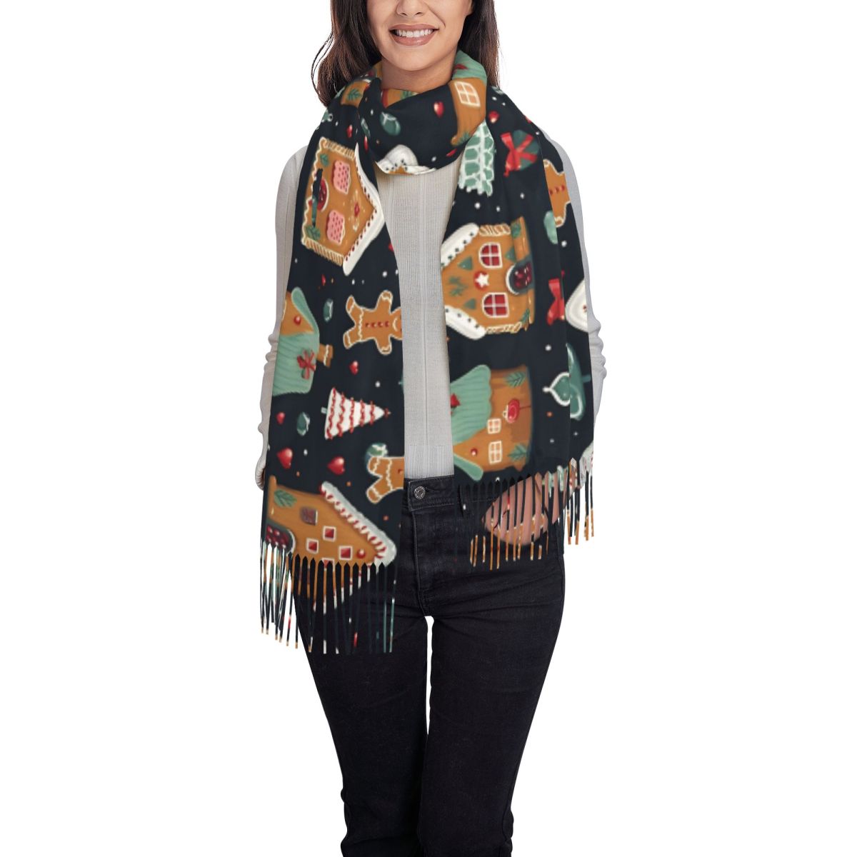 Christmas Delight- Whimsical G - Pashmina Wrap Large review and price