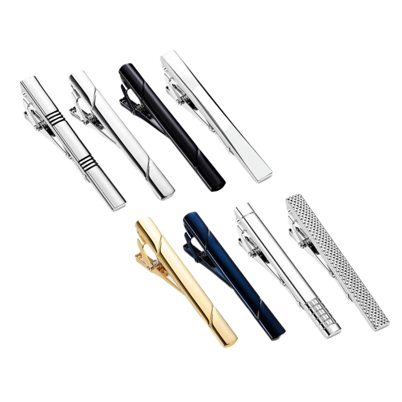 8x Tie Clips Simple Universal  - Tie Bar Set Gift review and price