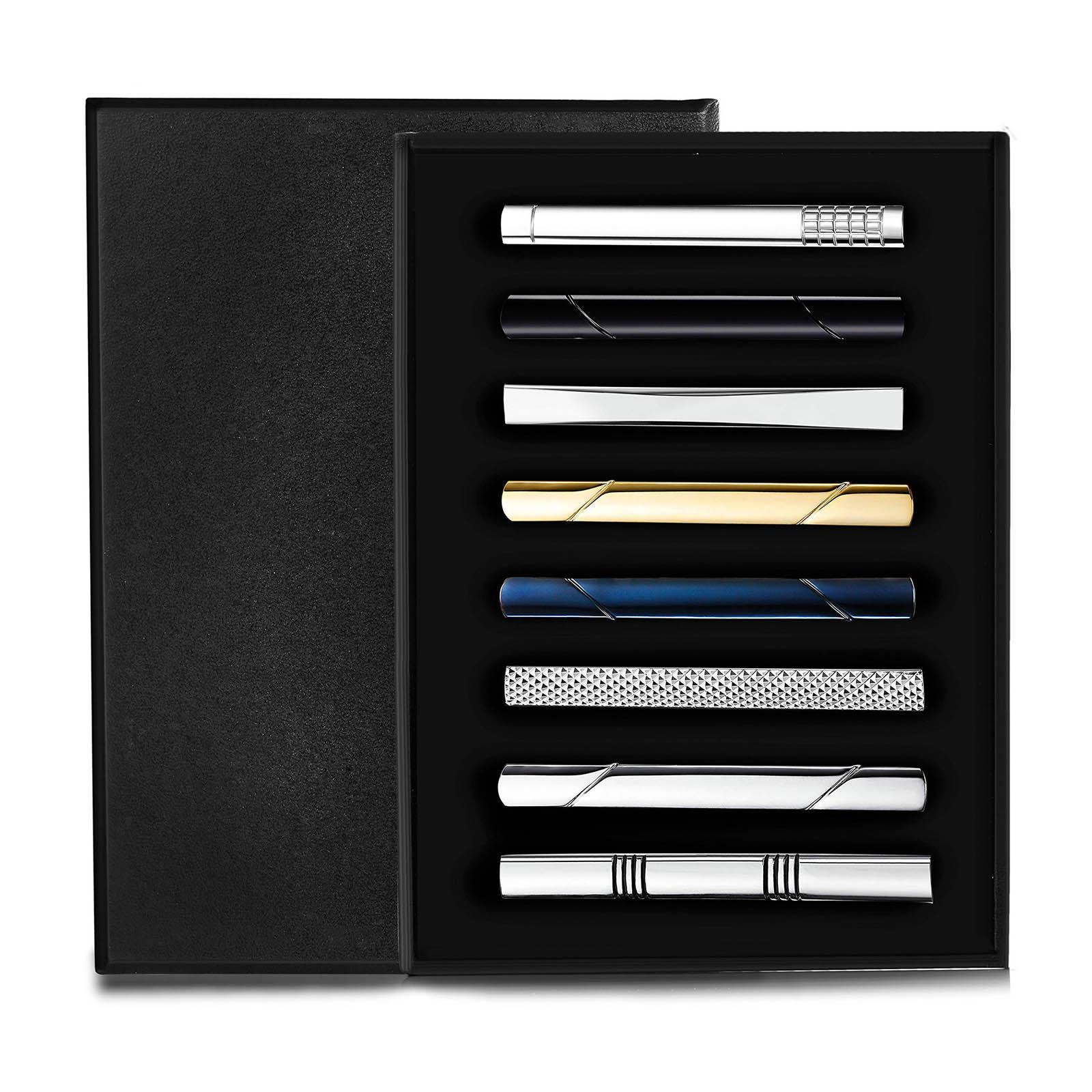 8x Tie Clips Simple Universal  - Tie Bar Set Gift review and price
