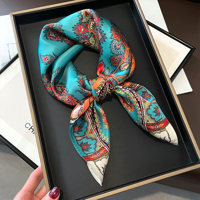 100% Real Silk Square Scarf Wo - Ascot Neck Scarf review and price