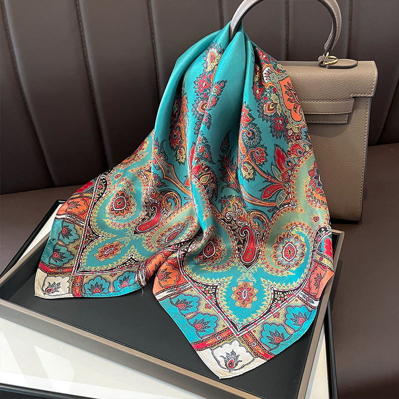 100% Real Silk Square Scarf Wo - Ascot Neck Scarf review and price