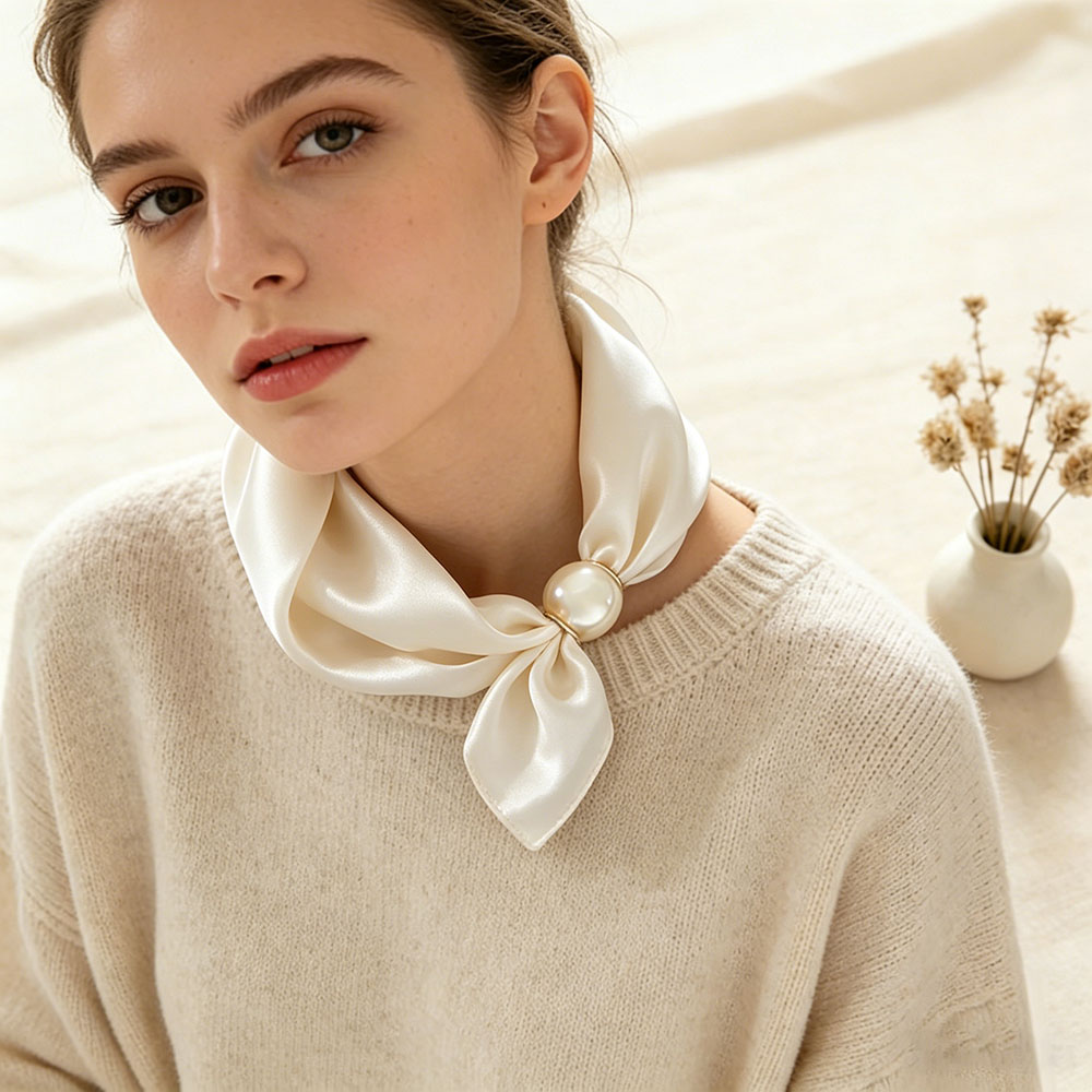 Scarf Chain Silk Lazy Magnetic - Silk Neck Scarf review and price