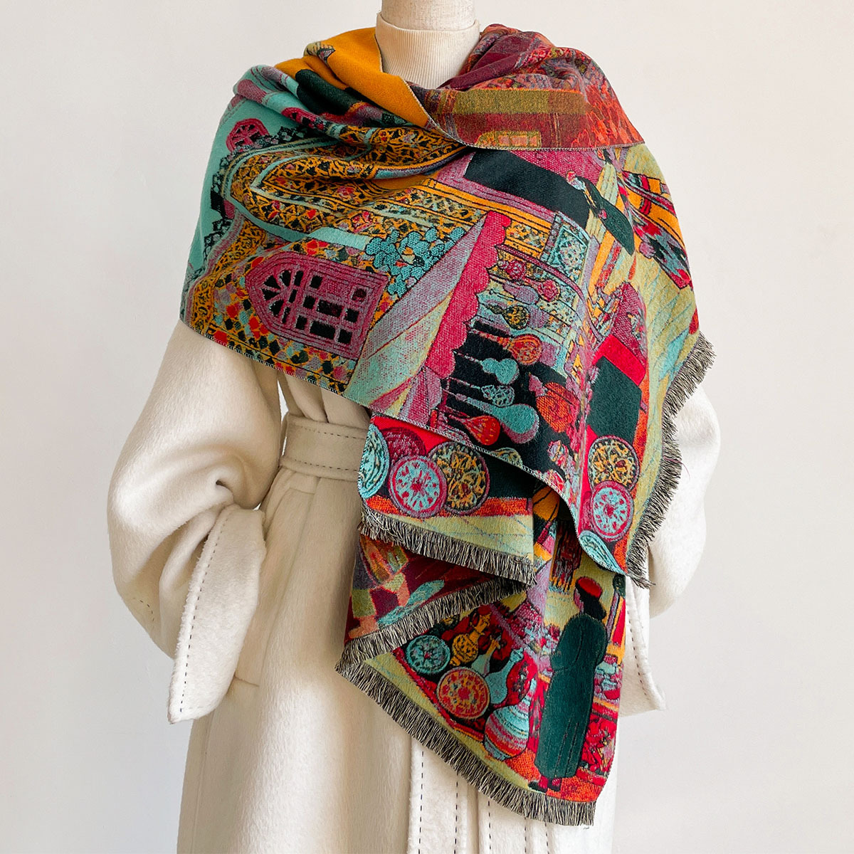 Women Imitation Cashmere Scarf - Pashmina Wrap Large review and price