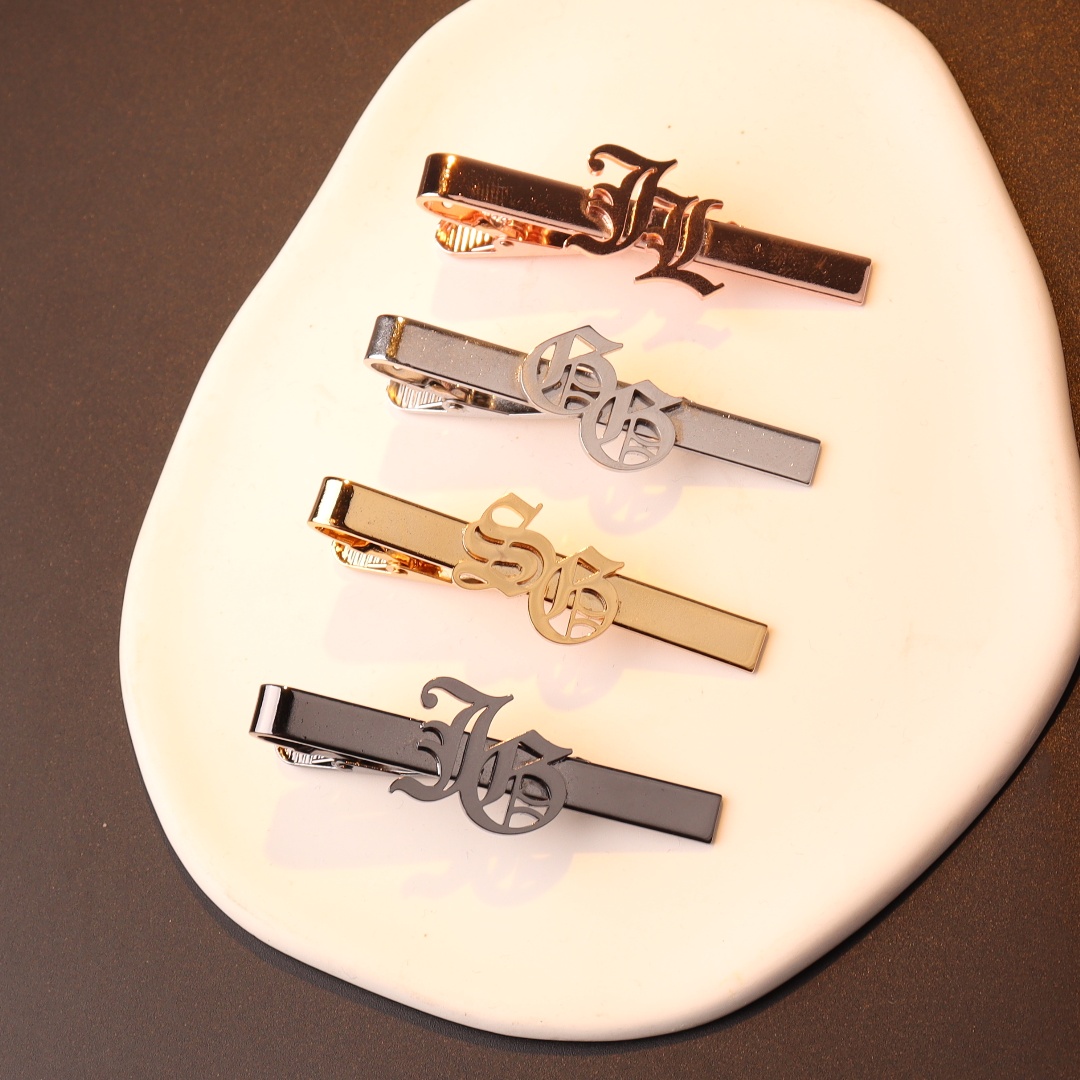 Custom Name Initials Tie Clip  - Tie Clip Silver review and price