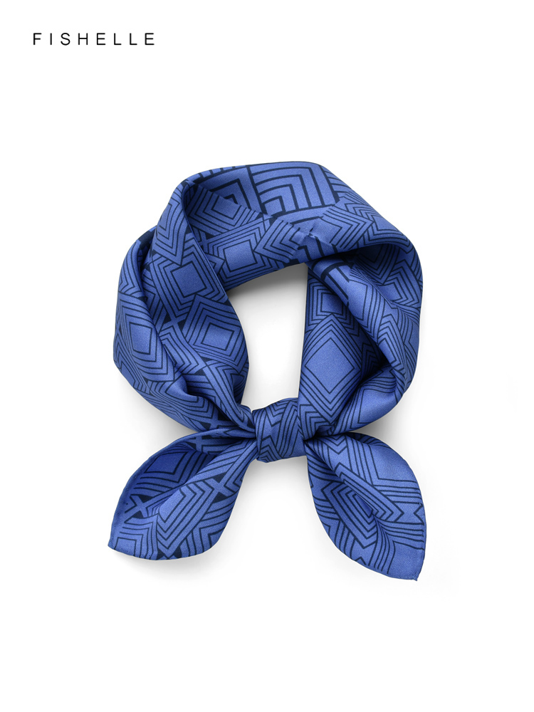 Geometric printed real silk tw - Scarf Silk Square review and price